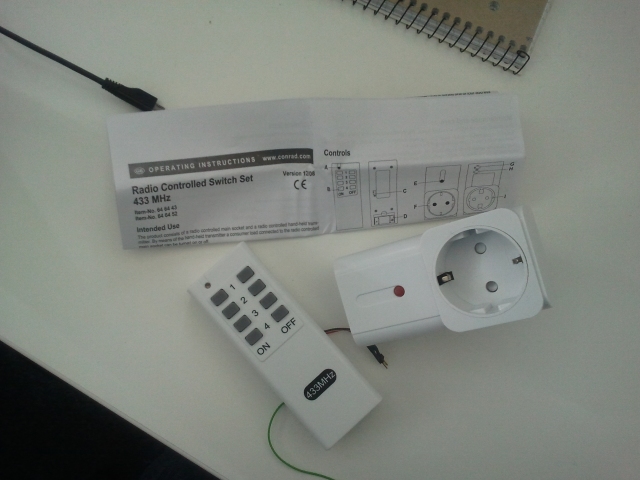 433.92MHz Fix Code Wireless Remote Control Socket Set Easy Socket